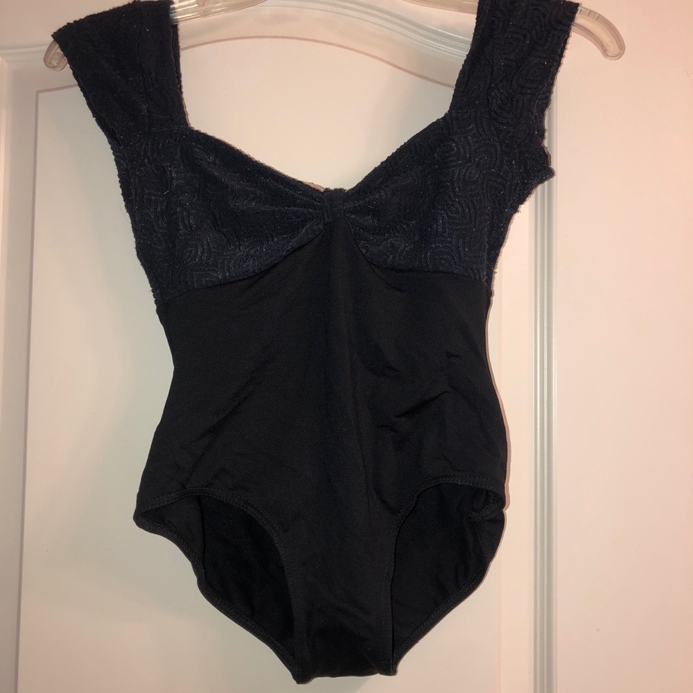 Black Short Sleeve elegant leotard